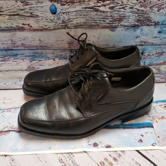 DOCKERS genuine leather men's dress laced  shoes size 8.5W - Picture 1 of 16